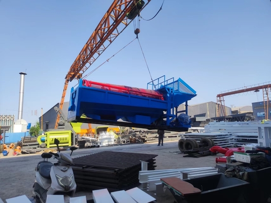 Mobiele goudwasinstallatie met aanpasbare ontladingsgrootte