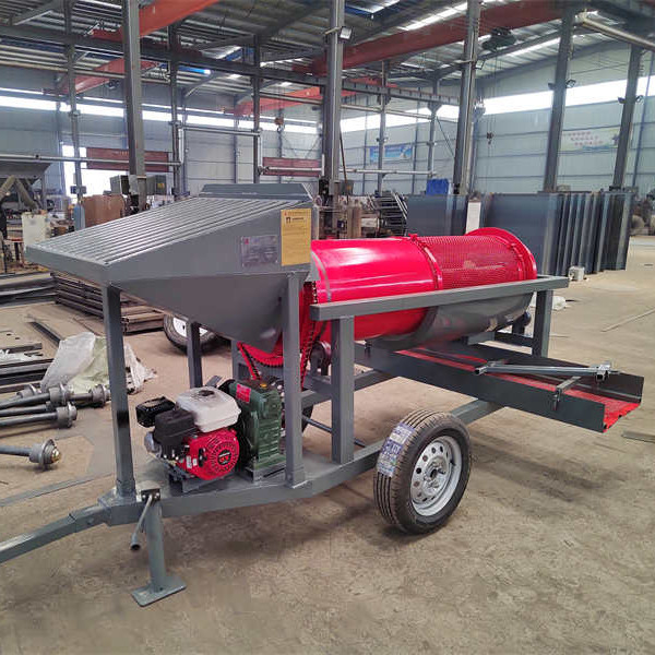 5-10t/h Spanning 220V/380V Gold Mining Scrubber Rotary Drum Wash Plant met kleine grootte