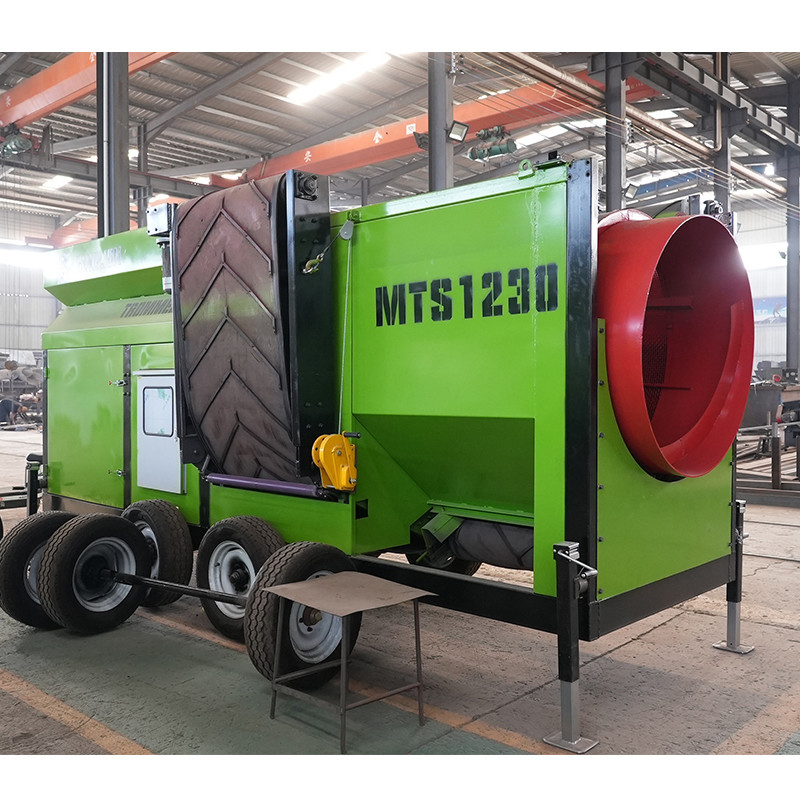 High Capacity Mobile Compost Trommel Screen and Belt Conveyor Ontworpen voor efficiëntie