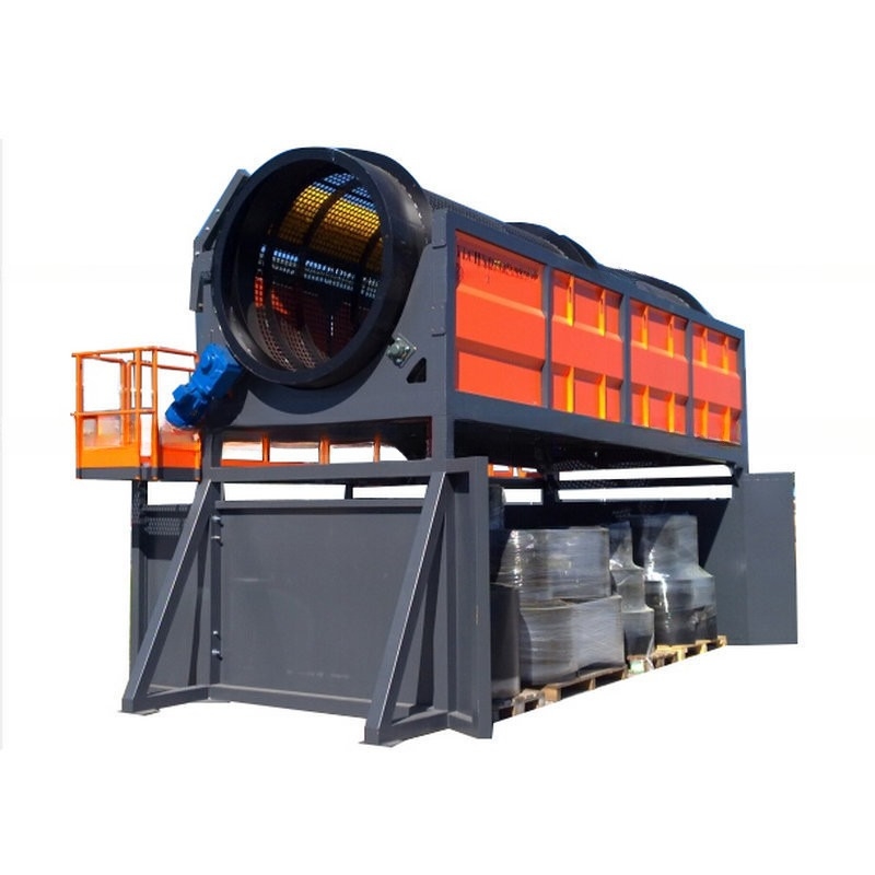 2200 kg capaciteit trommel zand- en grindseparator met roestvrijstalen schermmateriaal