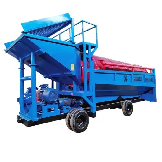 Doppelscherm Alluviaal Goudmijnbouw Trommel Separator voor en Multiple Material Output