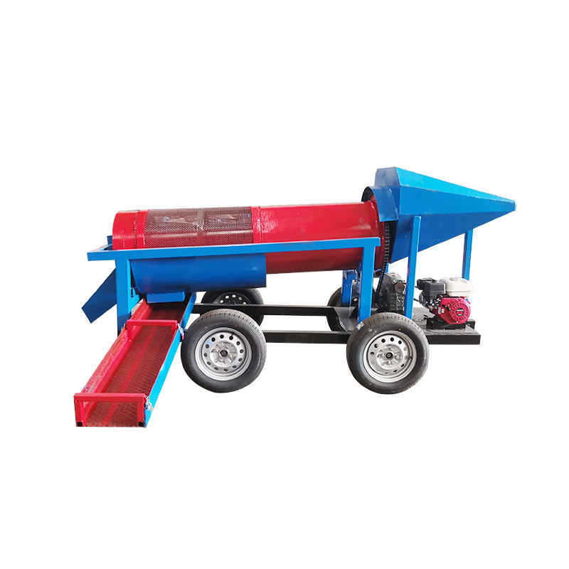 220 V/380 V/440 V Hoge Goud Herstel Mobiele Mijn Wasinstallatie 5-10 Ton Zeven goud Trommel Scherm
