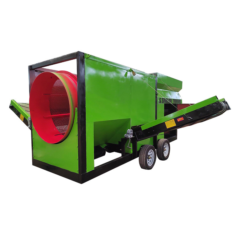 1-200 ton per uur Capaciteit Mobiele compost trommel scherm Rotary compost trommel machine