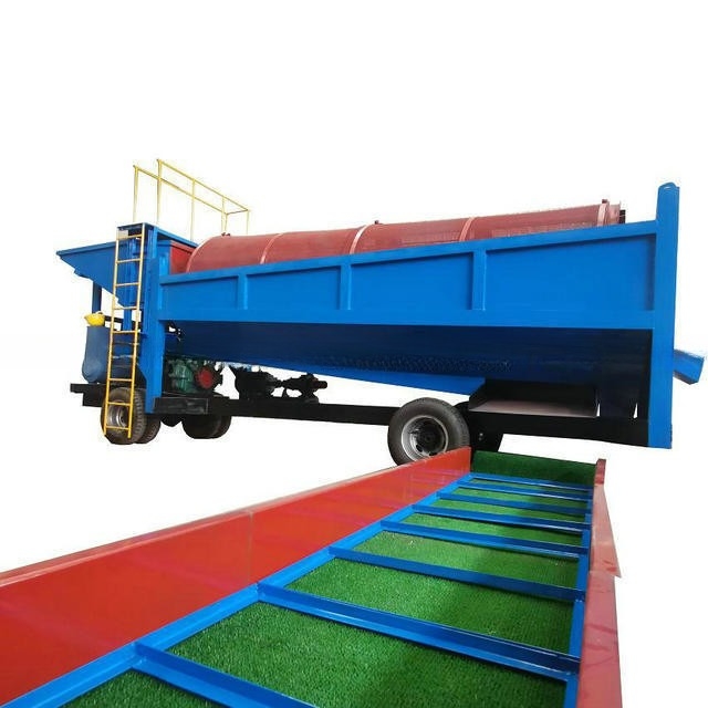 Grootschalige zwaartekrachtseparator Trommel Screen Goudmijnbouwapparatuur met dubbel scherm